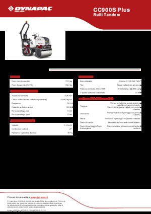Тандемни вибрационни валяци Dynapac CC900S Plus