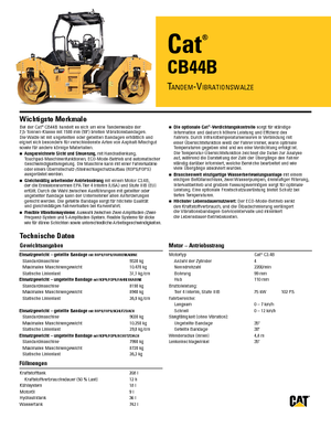 Тандемни вибрационни валяци Caterpillar CD44B