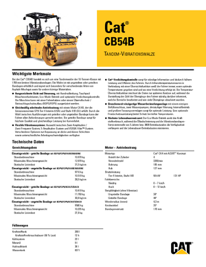 Тандемни вибрационни валяци Caterpillar CD54B