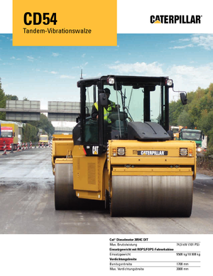 Тандемни вибрационни валяци Caterpillar CD 54
