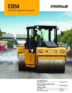 Тандемни вибрационни валяци Caterpillar CD54