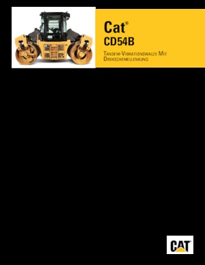 Тандемни вибрационни валяци Caterpillar CD54B
