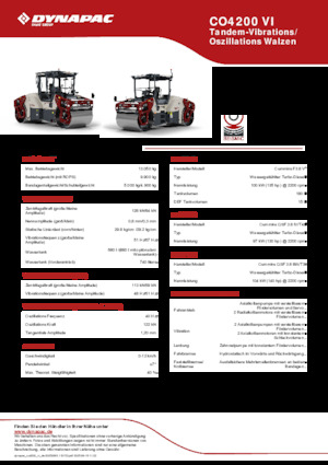 Тандемни вибрационни валяци Dynapac CO4200 VI