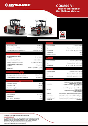 Тандемни вибрационни валяци Dynapac CO6200 VI