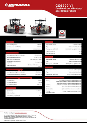 Тандемни вибрационни валяци Dynapac CO6200 VI