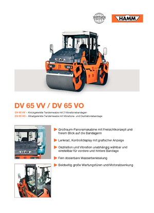 Тандемни вибрационни валяци Hamm DV 65 VV