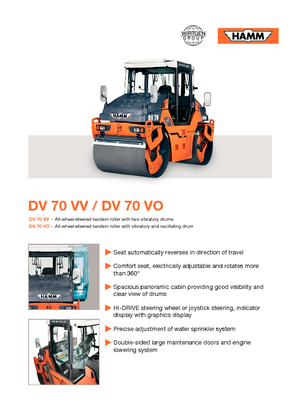 Тандемни вибрационни валяци Hamm DV 70 VO