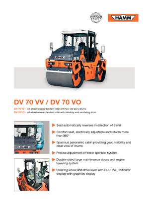 Тандемни вибрационни валяци Hamm DV 70 W