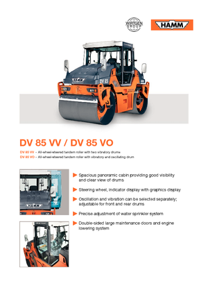 Тандемни вибрационни валяци Hamm DV 85 VV
