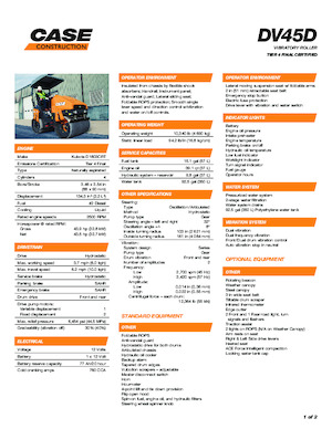 Тандемни вибрационни валяци Case DV45D