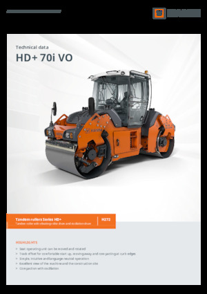 Тандемни вибрационни валяци Hamm HD+ 70i VO