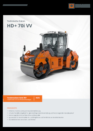 Тандемни вибрационни валяци Hamm HD+ 70i VV