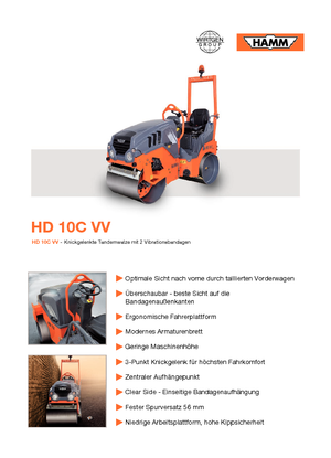 Тандемни вибрационни валяци Hamm HD 10C VV