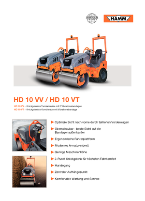 Тандемни вибрационни валяци Hamm HD 10 VV