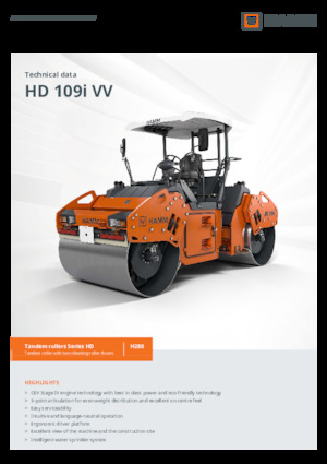 Тандемни вибрационни валяци Hamm HD 109i VV