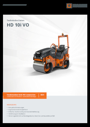 Тандемни вибрационни валяци Hamm HD 10i VO