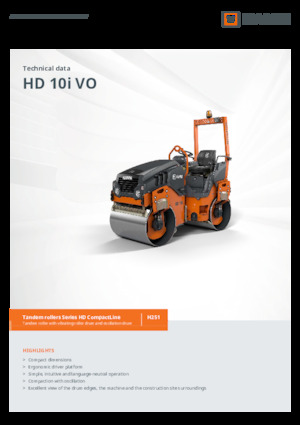 Тандемни вибрационни валяци Hamm HD 10i VO