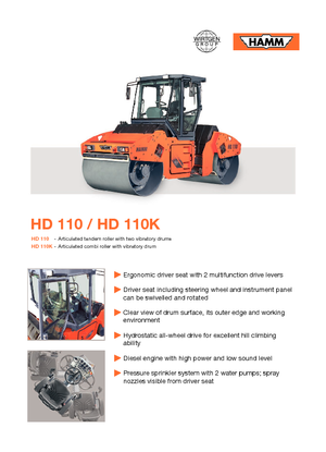 Тандемни вибрационни валяци Hamm HD 110