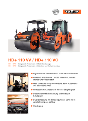 Тандемни вибрационни валяци Hamm HD 110 VV