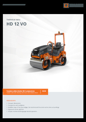 Тандемни вибрационни валяци Hamm HD 12 VO