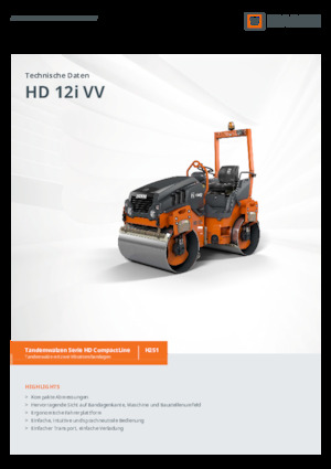 Тандемни вибрационни валяци Hamm HD 12i VV