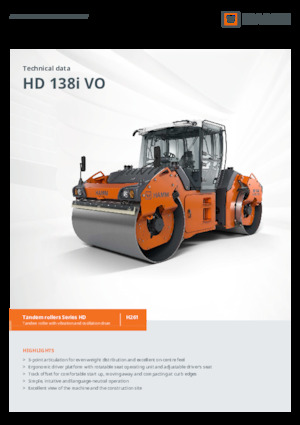 Тандемни вибрационни валяци Hamm HD 138i VO