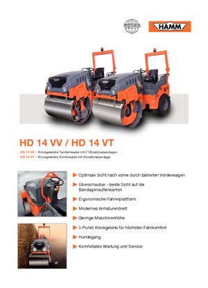 Тандемни вибрационни валяци Hamm HD 14 VV