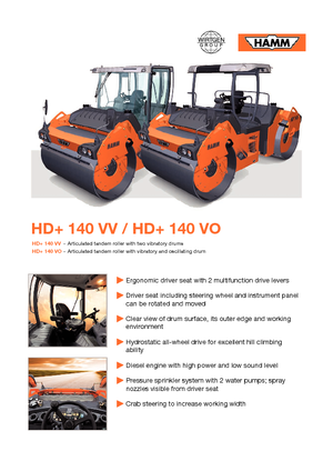 Тандемни вибрационни валяци Hamm HD 140 VV