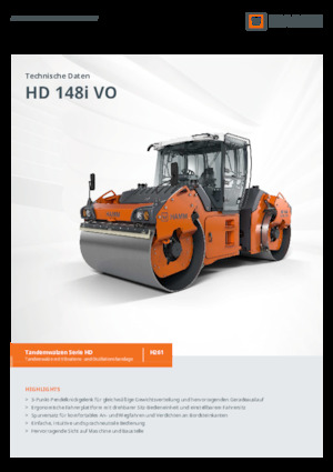 Тандемни вибрационни валяци Hamm HD 148i VO