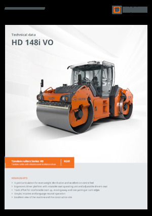 Тандемни вибрационни валяци Hamm HD 148i VO