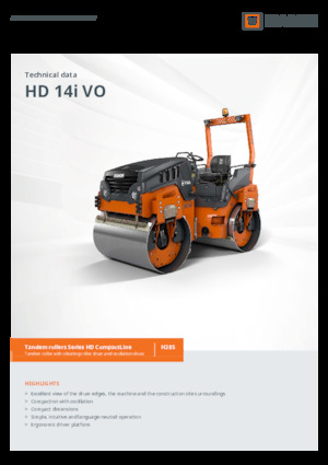 Тандемни вибрационни валяци Hamm HD 14i VO