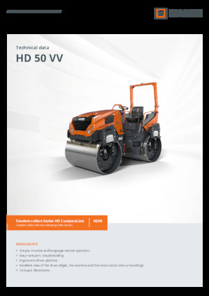 Тандемни вибрационни валяци Hamm HD 50 VV