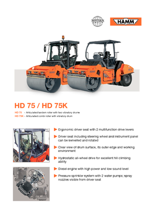 Тандемни вибрационни валяци Hamm HD 75