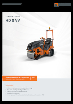 Тандемни вибрационни валяци Hamm HD 8 VV