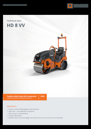 Тандемни вибрационни валяци Hamm HD 8 VV