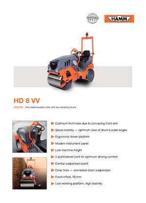 Тандемни вибрационни валяци Hamm HD 8 VV