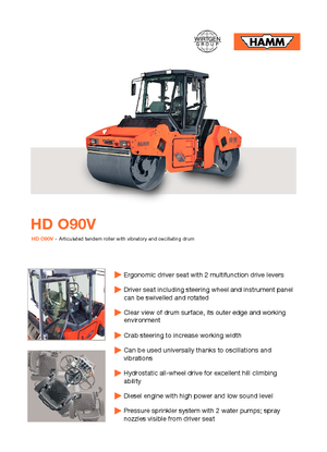 Тандемни вибрационни валяци Hamm HD O90 V ASC