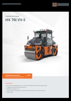 Тандемни вибрационни валяци Hamm HX 70i VV-S