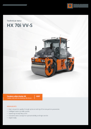 Тандемни вибрационни валяци Hamm HX 70i VV-S