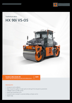 Тандемни вибрационни валяци Hamm HX 90i VS-OS
