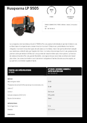 Тандемни вибрационни валяци Husqvarna LP 9505