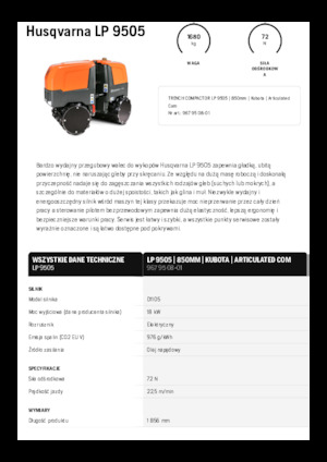 Тандемни вибрационни валяци Husqvarna LP 9505