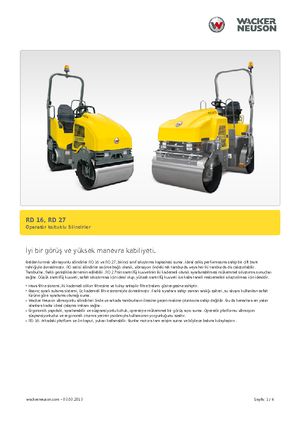 Тандемни вибрационни валяци Wacker Neuson RD 16-100