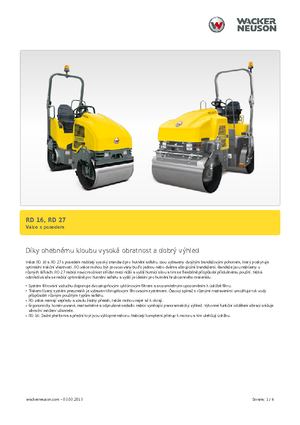 Тандемни вибрационни валяци Wacker Neuson RD 16-100