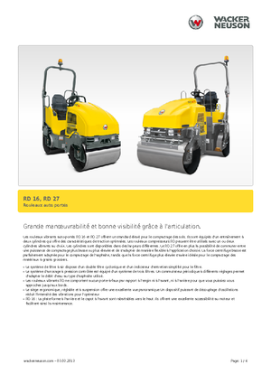 Тандемни вибрационни валяци Wacker Neuson RD 16-100