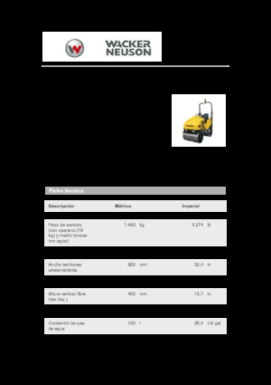 Тандемни вибрационни валяци Wacker Neuson RD 16-90