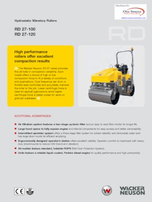 Тандемни вибрационни валяци Wacker Neuson RD45-140 C