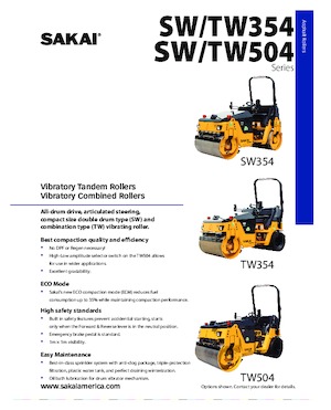 Тандемни вибрационни валяци Sakai SW354 