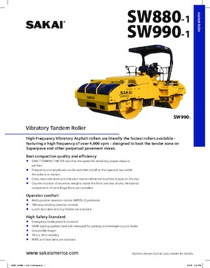 Тандемни вибрационни валяци Sakai SW880