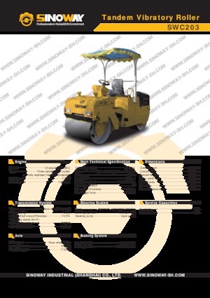 Тандемни вибрационни валяци Sinoway SWC203